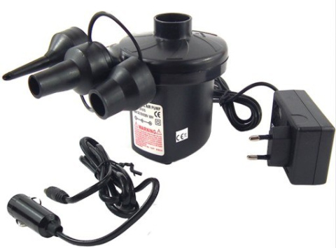 Pompka elektryczna 12V + wąż i 3 końcówki do potonu lub materaca Pompka elektryczna 12V + wąż i 3 końcówki do potonu lub materaca