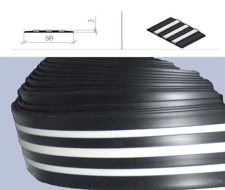 Listwa ochronna odbojowa 60mm czarnobiała Listwa ochronna odbojowa 60mm czarnobiała