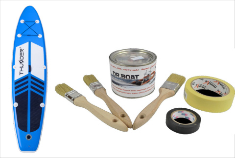 2in1 DR.BOAT adhesive 330g + 3 brushes and 2 tapes 2in1 DR.BOAT adhesive 330g + 3 brushes and 2 tapes