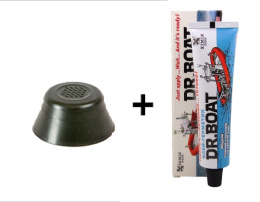Zaślepka końcowa burty do pontonu przyklejana + Klej DR.BOAT