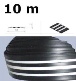 10m Listwa ochrona czarno biała 60mm do pontonu