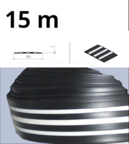 15m Listwa ochronna czarno biała 60mm do pontonu + Klej Professional 600 g Puszka