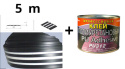 10m Black Protective Strip 60mm For Inflatable Boat + Professional Glue 330 G Can