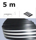 5m Black and white 60mm protection slat for inflatable boat