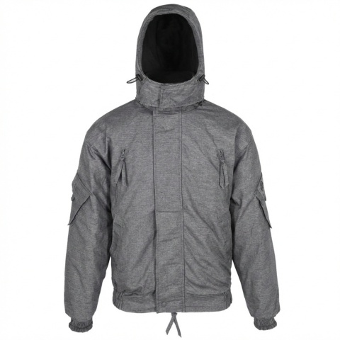 Komplet zimowy SZARY MELANŻ Bars kurtka + spodnie ogrodniczki Rip-Stop do -25°C