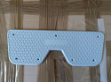 A plastic transom for an engine for a pontoon