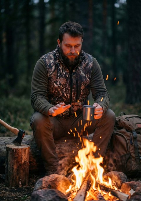 Kamizelka ocieplana membrana BARS Myśliwska Wędkarska CIEMNY LAS r. L-4XL