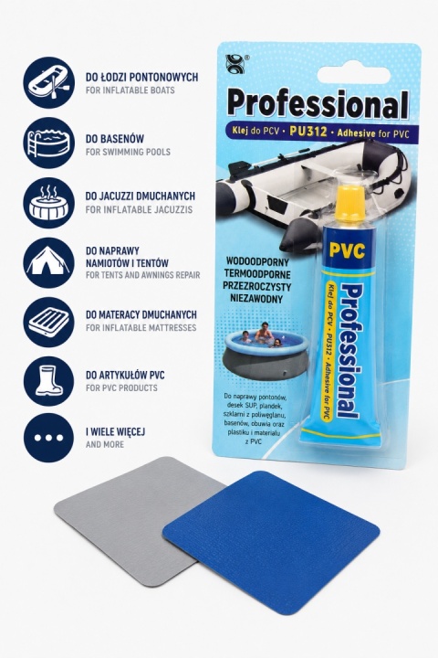 Klej Professional PU-312 35ml tubka dla pontonu deski SUP basenu