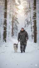 Komplet zimowy myśliwski wędkarski kurtka+ogrodniczki SILA LASU RUMPOL,r.56