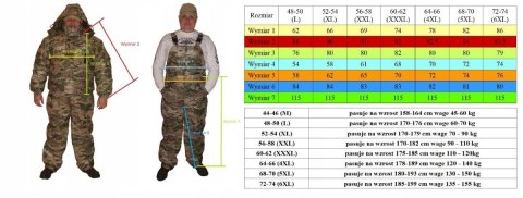 Komplet zimowy wędkarski BARS SUCHA TRZCINA Wodoodporny na QUAD -25C, r 3XL