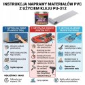 Łata PCV wybor koloru 15x50 cm do naprawy pontonu basenu plandeki namiotu