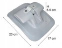 Rolka kotwiczna duża z knagą DO PONTONU PVC/ RIB - SZARA