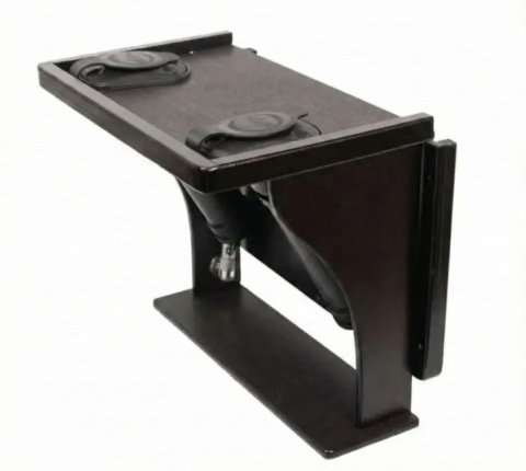 Stolik składany do pontonu z uchwytem na 2 wędki