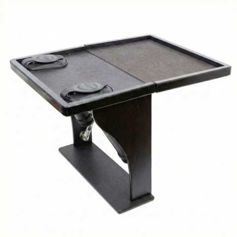 Stolik składany do pontonu z uchwytem na 2 wędki