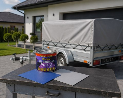 Zestaw do naprawy PLANDEKI klej+DUŻA NIEBIESKA łata 3mx20cm na ZIMNOiGORĄCO