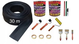 Listwa ochronna do pontonu 100mm*30m +2x klej PU312 +zestaw akcesoriów DUŻY
