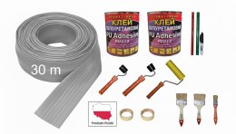 Listwa ochronna do pontonu 100mm*30m +2x klej PU312 +zestaw akcesoriów DUŻY