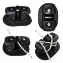 Anchor Roller, Rope Joint With Cable For Pontoon Or Boat Black