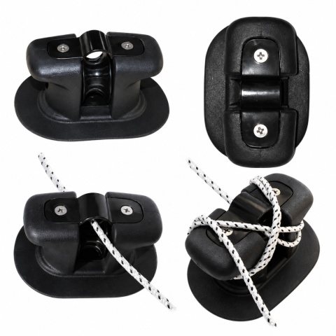 Anchor Roller, Rope Joint With Cable For Pontoon Or Boat Black
