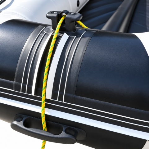 Anchor Roller, Rope Joint With Cable For Pontoon Or Boat Black