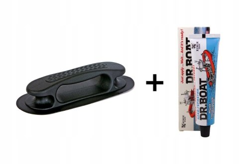 Uchwyt transportowy na ponton DUZY CZARNY Klej PVC dla pontonu 2w1 DR.BOAT