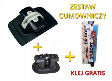 Zestaw cumowniczy do pontonu KNAGA zaciskowa + ROLKA + KLEJ GRATIS!