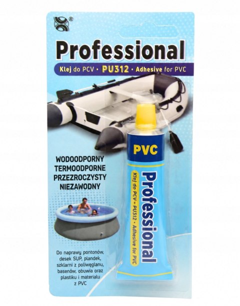 Zestaw naprawczy do PONTONU BASENU PLANDEKI PCV Klej PU-312+6 Łat+Pudełko