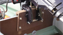 Extension, engine height regulator, transom for a pontoon