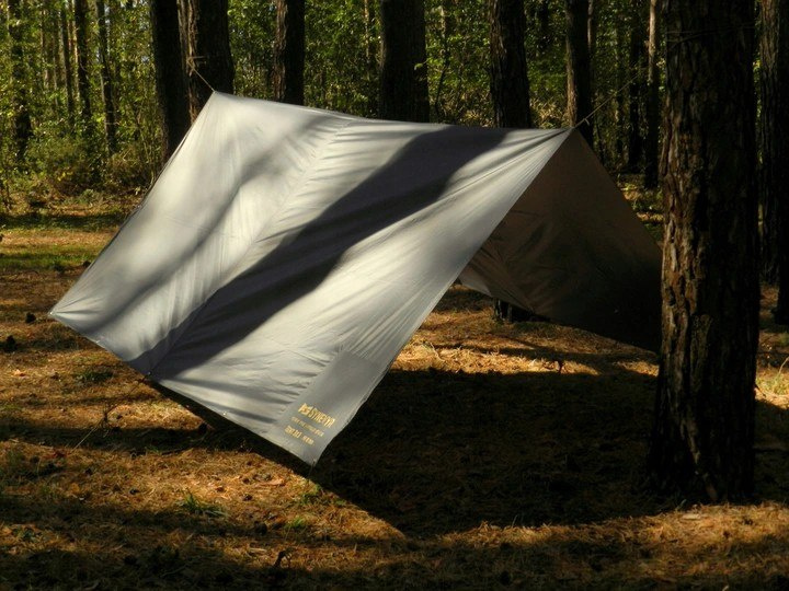 Plandeka biała namiot 3x4 survival wodoodporna