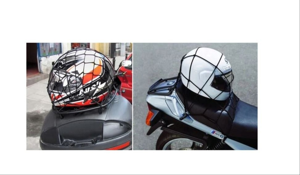 Luggage net for motorbike, bike, quad, dinghy, auto