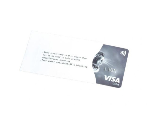 Anti-theft case for Paypass payment cards Anti-theft case for Paypass payment cards