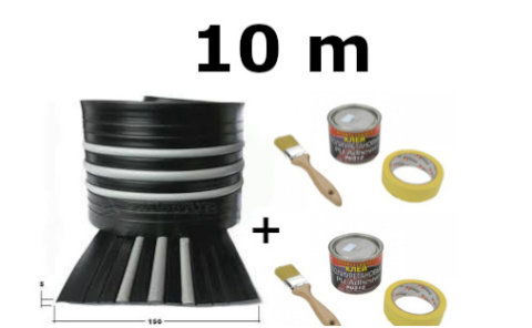 10m Set Protective strip 150mm + 2xProfessional adhesive 330g