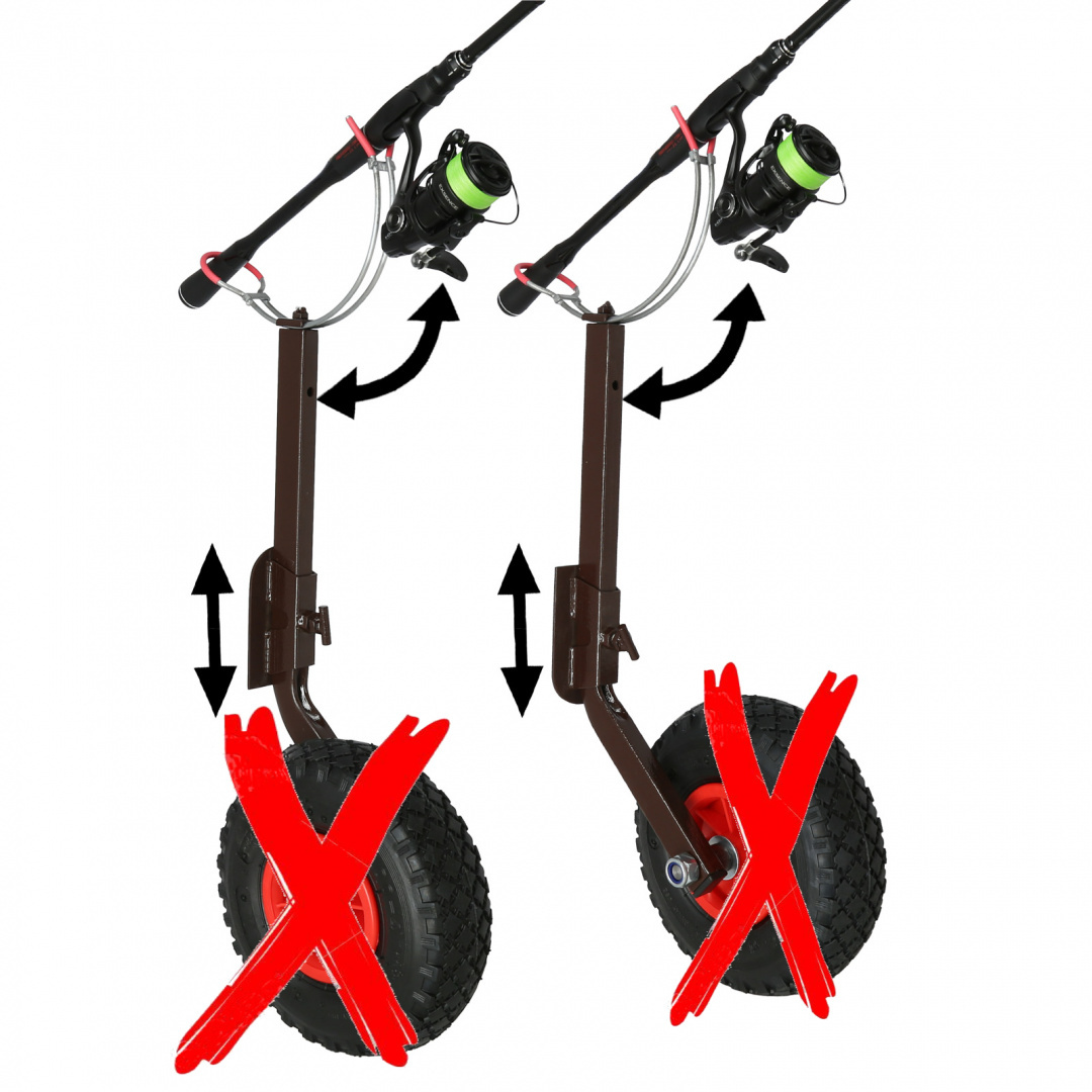 Frame of Transport Slip Wheels for inflatable Boat with Rod Holders GL-3UW Frame of Transport Slip Wheels for inflatable Boat with Rod Holders GL-3UW