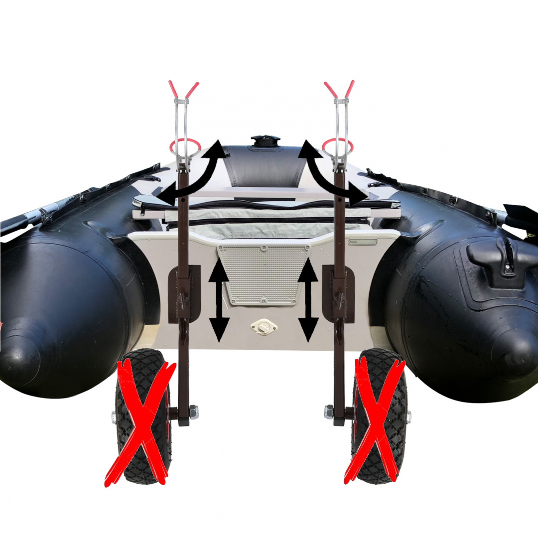 Frame of Transport Slip Wheels for inflatable Boat with Rod Holders GL-3UW Frame of Transport Slip Wheels for inflatable Boat with Rod Holders GL-3UW