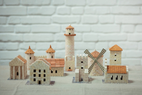 Constructor Set mini brick English House Constructor Set mini brick English House
