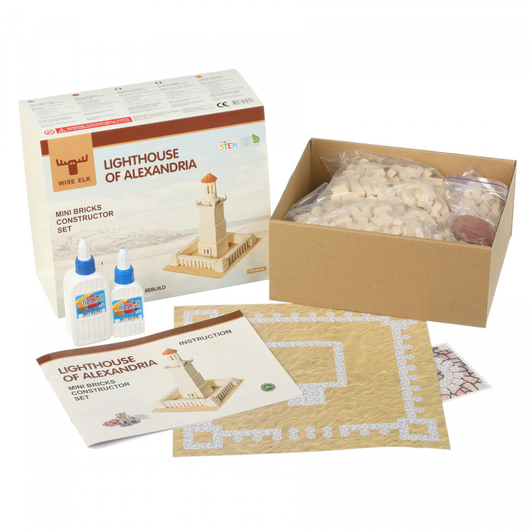 Constructor Set mini brick Lighthouse of Alexandria Constructor Set mini brick Lighthouse of Alexandria