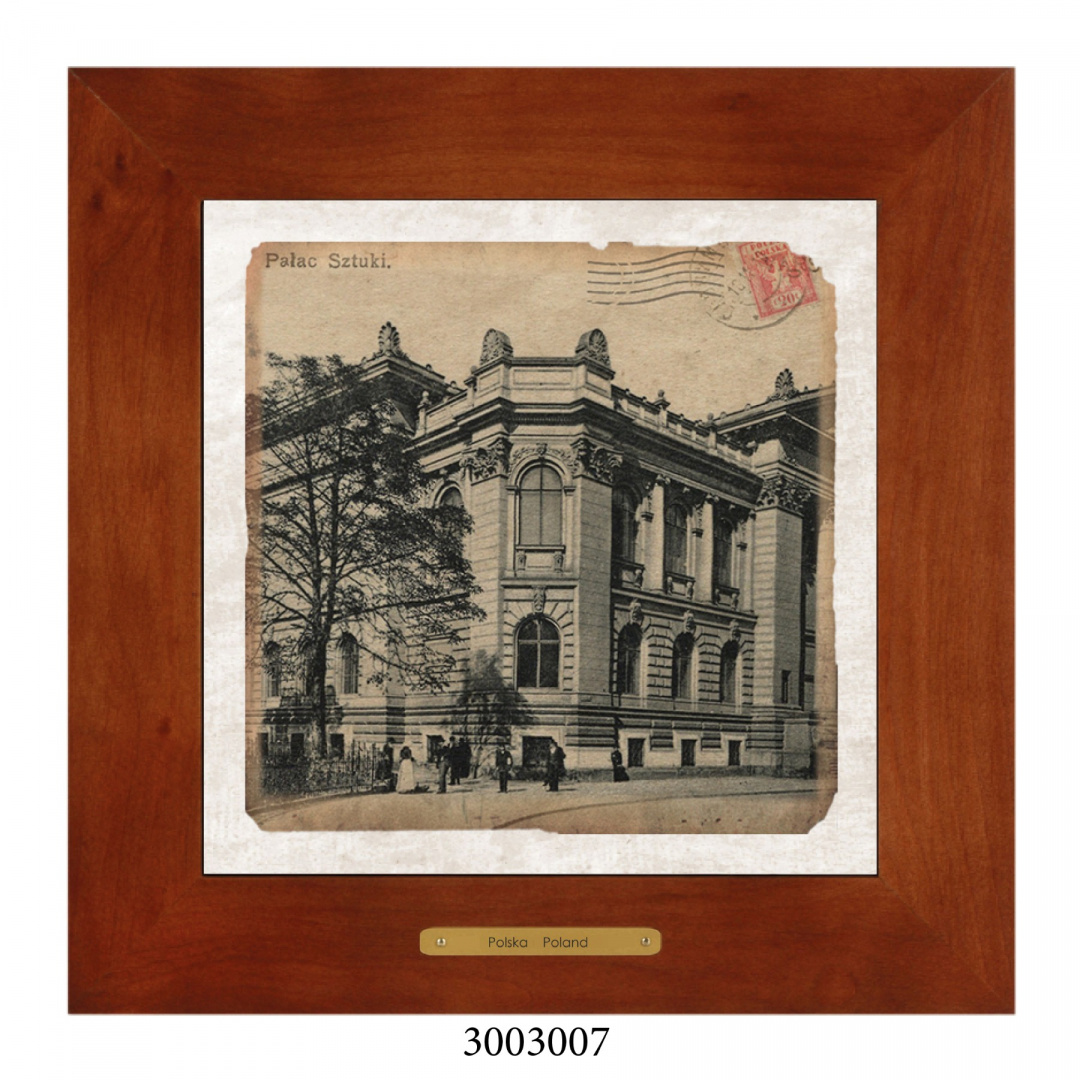 Obrazek Ceramiczny Warszawa 20x20 cm w Drewnianej Ramce Obrazek Ceramiczny Warszawa 20x20 cm w Drewnianej Ramce