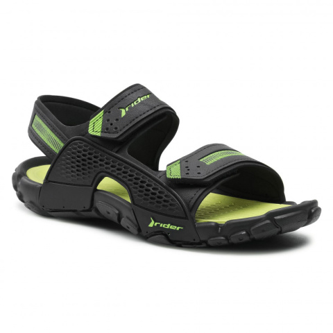 Men's Sandals Rider Black Green Tender XII 83065 Men's Sandals Rider Black Green Tender XII 83065