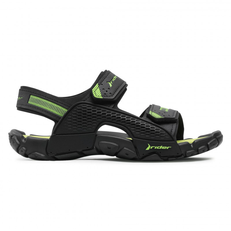 Men's Sandals Rider Black Green Tender XII 83065