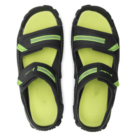 Men's Sandals Rider Black Green Tender XII 83065 Men's Sandals Rider Black Green Tender XII 83065