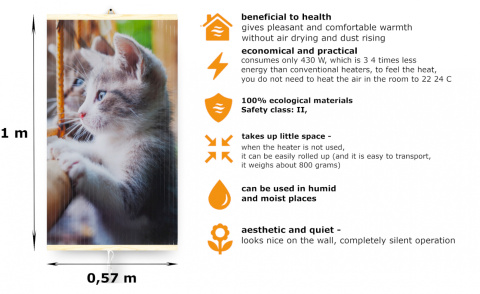 Wall Mounted Infrared TRIO CAT Heater Heating Panel Wall Mounted Infrared TRIO CAT Heater Heating Panel