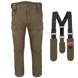 Spring and Autumn Pants BARS OLIVE, with Fastened Braces, waterproof breathable , -1° C to 15° C