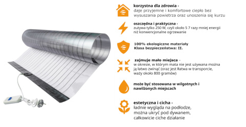 Mata Grzewcza na Podłogę TRIO (Ciepła Podłoga Przenośna) Mata Grzewcza na Podłogę TRIO (Ciepła Podłoga Przenośna)