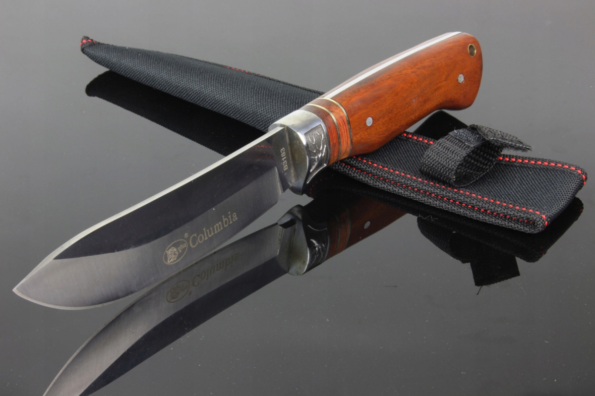 Hunting Knife Fink Columbia Deer Wooden Handle Hunting Knife Fink Columbia Deer Wooden Handle