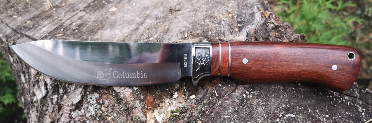 Hunting Knife Fink Columbia Deer Wooden Handle