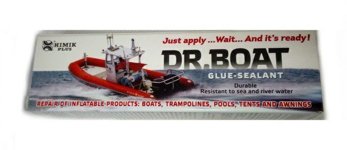 Set Professional Adhesive Dr. Boat + Pump end of inflatable boat Kolibri valve boston