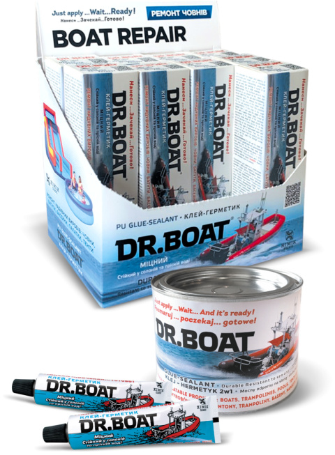 2in1 DR.BOAT adhesive 330g + 3 brushes and 2 tapes 2in1 DR.BOAT adhesive 330g + 3 brushes and 2 tapes