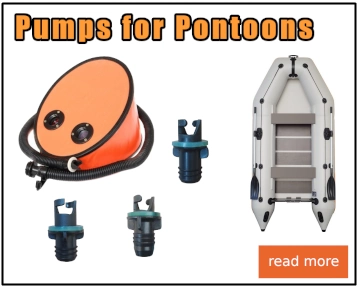 Pumps for Pontoons - Pump for Pontoon - Kolibri Pumps - Bar Pumps - Pumps for Kolibri Pontoons - Pumps for Bark Pontoons - Pumps for Mattresses - Pumps for Inflatable Boats